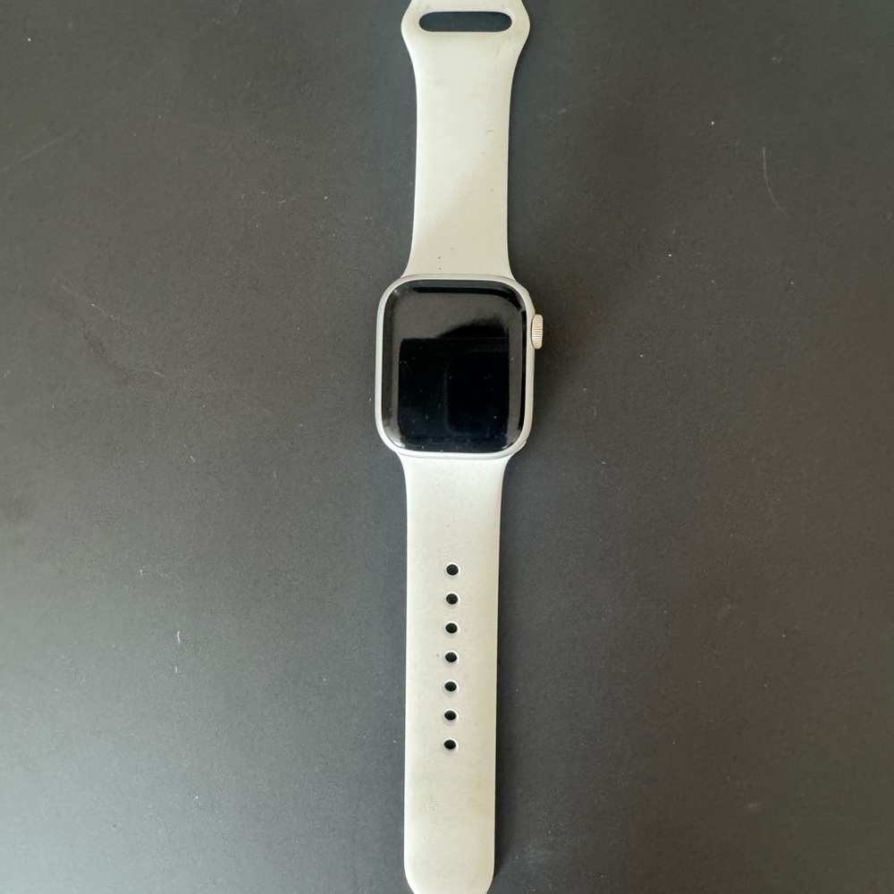 Apple Smartwatch with White Band and Charger